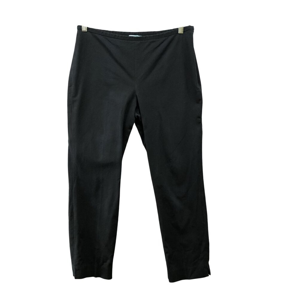 J. Mclaughlin Skinny Side Zip Pants Womens Size 10 Black Mid Rise Flat Front
